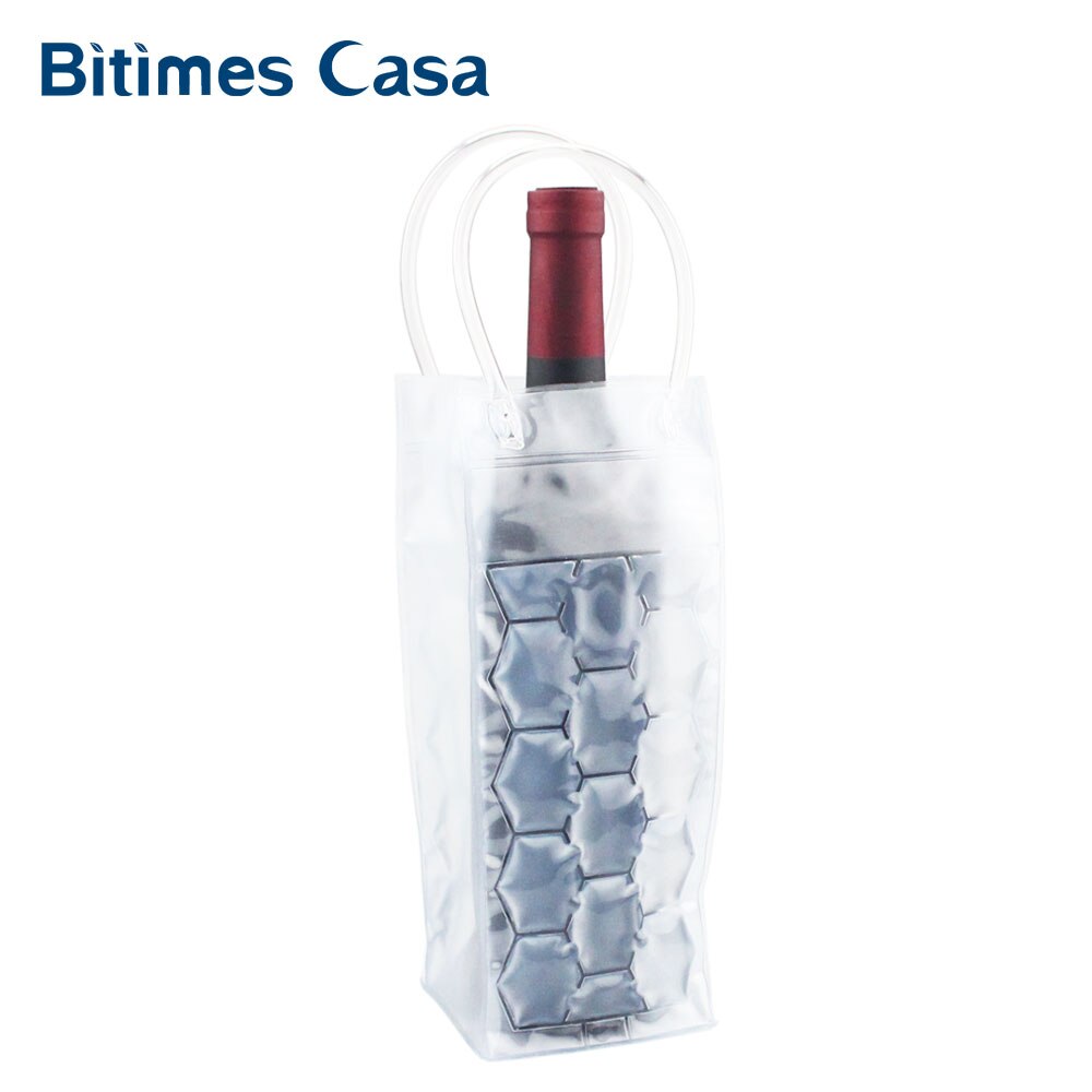 Rapid Ice Wine Cooler PVC Beer Cooler Bag Outdoors Ice Gel Bag Picnic CoolSacks Wine Cooler Chillers Freez Bag Bottle Cooler