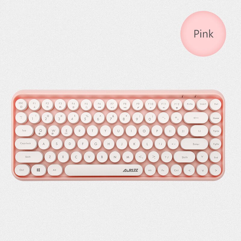 teclado bluetooth,teclado ipad,teclado para ipad,teclado inalámbrico,teclado para tablet,Teclado inalámbrico con Bluetooth para tableta, teclado silencioso para iPad, Xiaomi, Macbook Mini, Lenovo, Dell, Hp: Pink