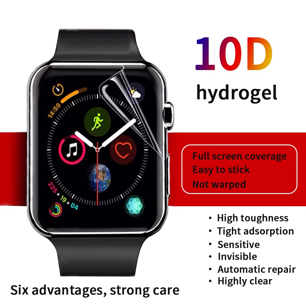 Protecteur d'écran transparent couverture complète Film de protection pour iWatch 54 40MM/44MM pour Apple Watch 321 38MM/42MM (non verre trempé)