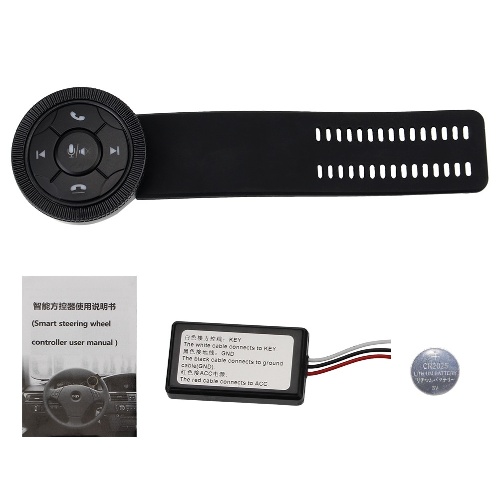 Afstandsbediening Knop Voor Auto Radio Dvd Gps Navigatie Draadloze Auto Stuurbediening Knop Bluetooth