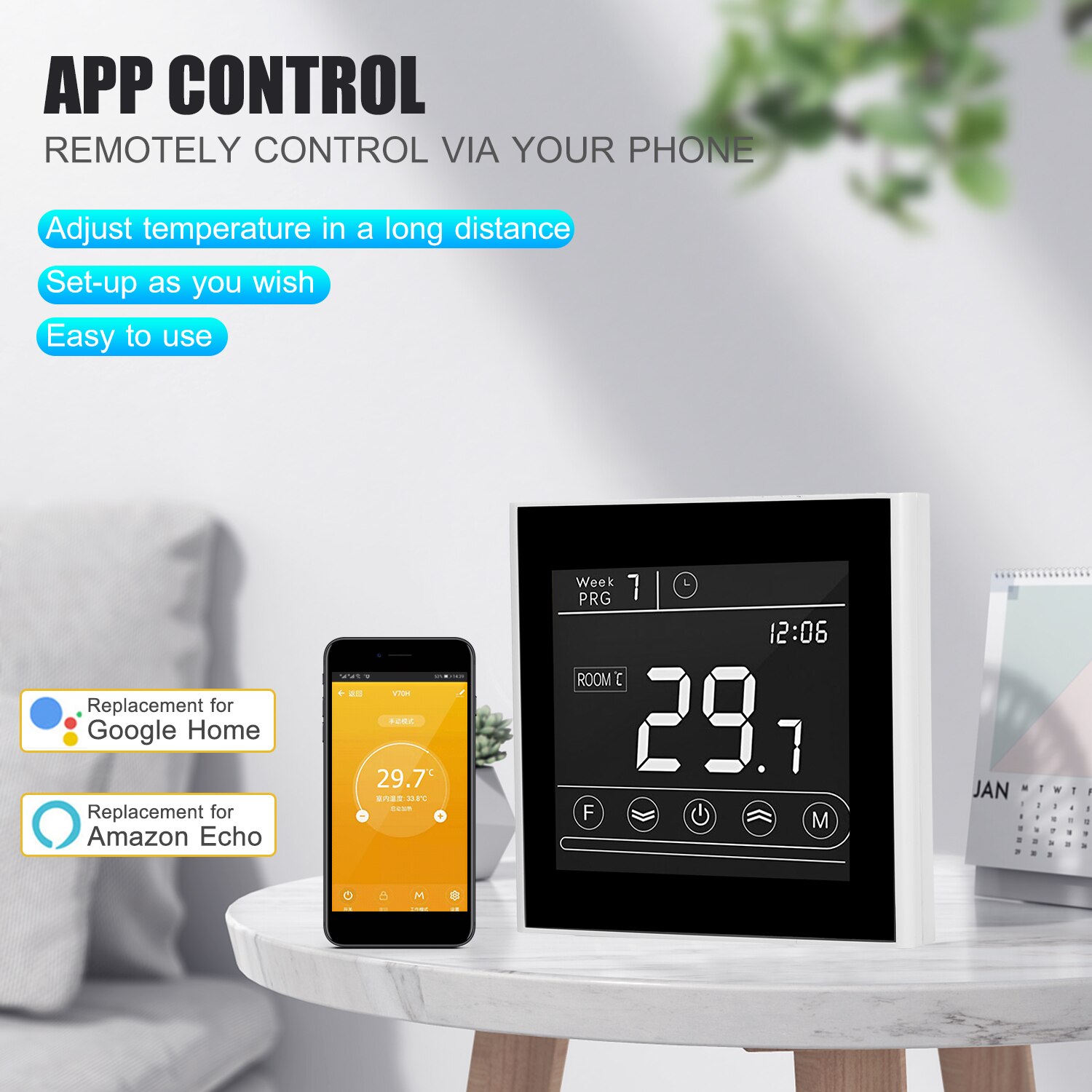 Touchscreen Smart Wifi Thermostat Temperature Controller Programmable Gas Boiler Thermostat Remote Control
