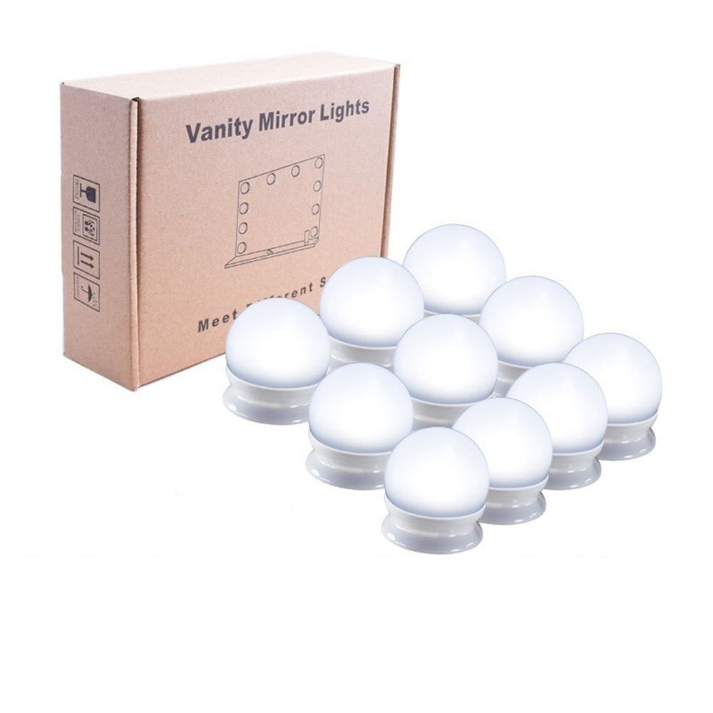 Led Vanity Makeup Mirror Light 360 Degree Rotation Hollywood Style Kit for Cosmetic Dressing Table Lighted USB Adjustable Bulbs: 12 bulb