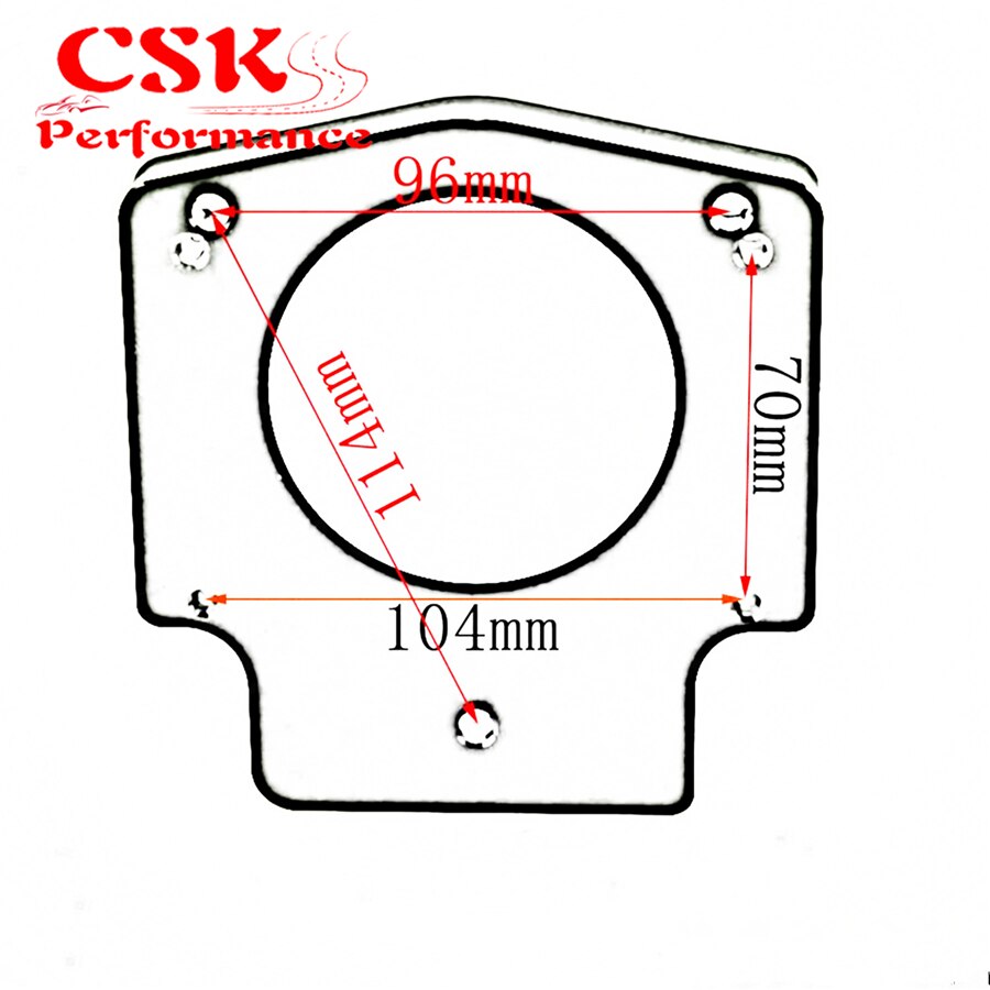 Til 92mm gasspjældhus passer til gm gen iii  ls1 ls2 ls6 lsx  ls4 manifold adapterplade bk