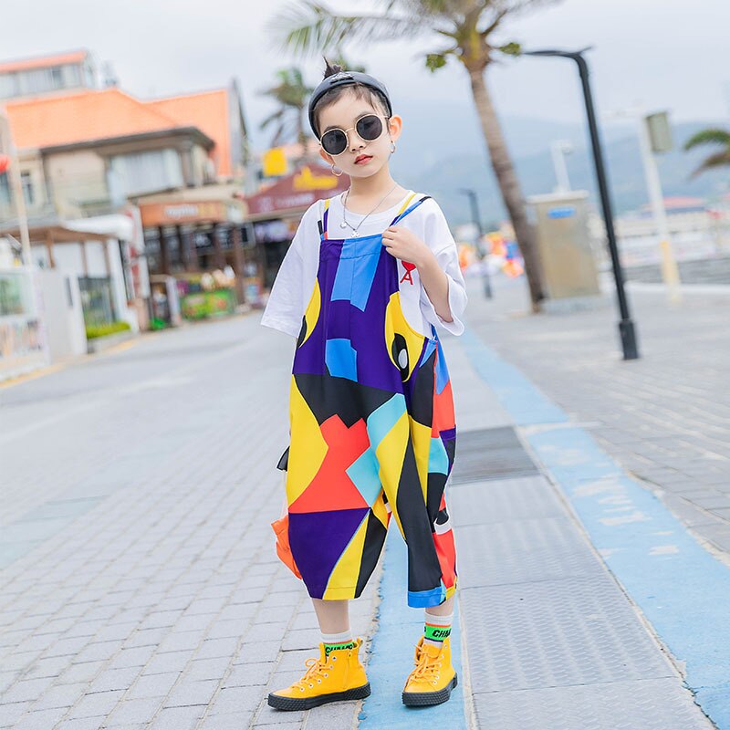 Mono con Graffiti para niñas Y adolescentes, ropa informal holgada, mono de 10 Y 2022