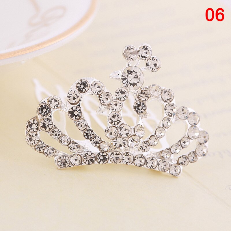 Mini Tiara pinzas para el cabello princesa corona peine accesorios para disfraz para princesa niñas niños TT @ 88: 06