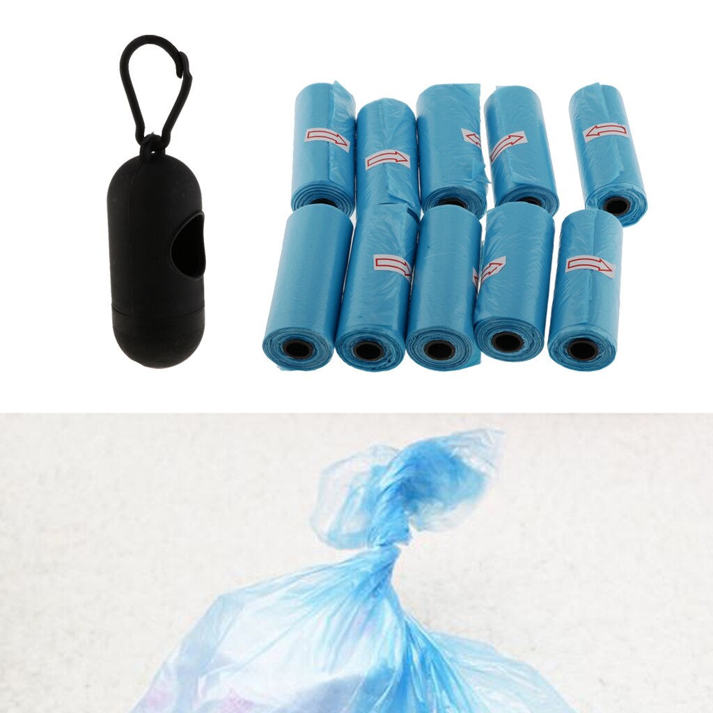 10 Rolls Waste Bag Stroller Portable Hanging Diaper Bag Dispenser Box Refillable