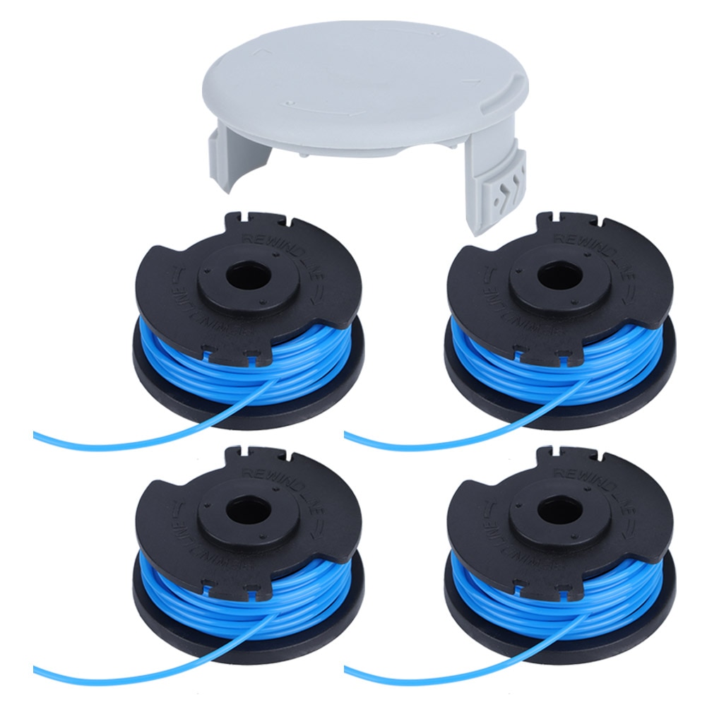 4Pcs Trimmer Lawn Mower Spool with Cover Replacement Accessories Fit for Ryobi AC14RL3A AC80RL3