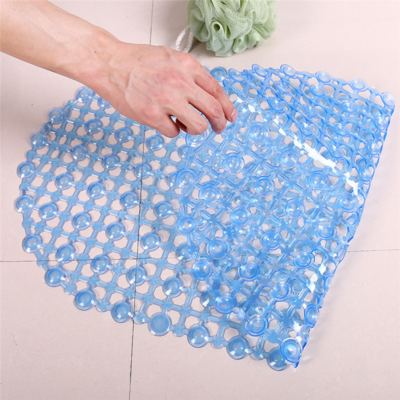 Tapis de bain ovale uni en PVC | 67x37cm