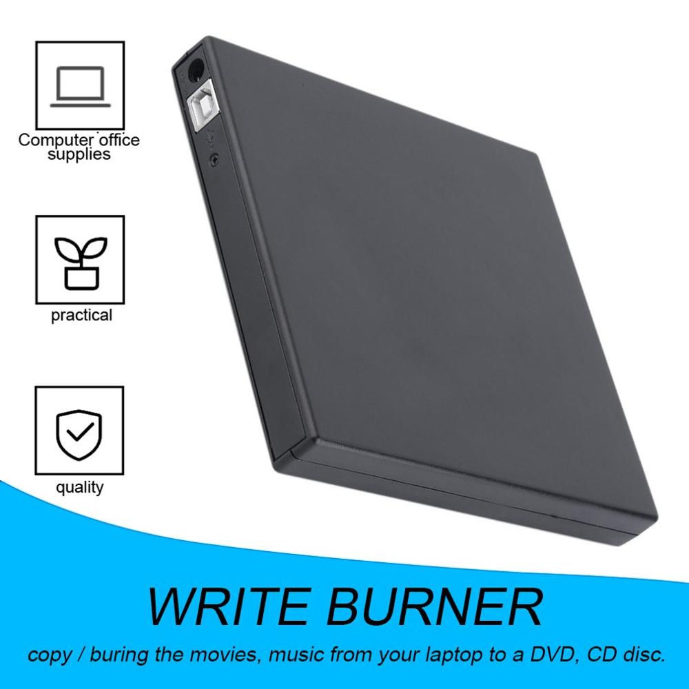 USB 2,0 DVD externo Combo CD-RW Unidad de quemador CD + DVD ROM-RW negro
