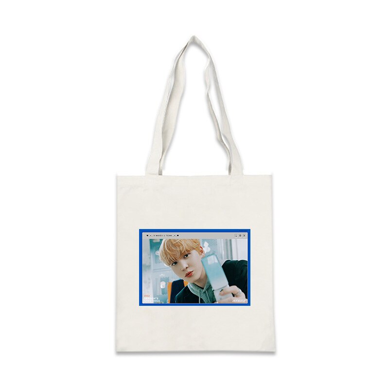 ATEEZ-bolsas de lona SEASON&#39;S GREETINGS para ATINY Hongjoong Seonghwa Yunho Yeosang Mingi Wooyoung Jongho, bolso de mano ligero, 2022: 12