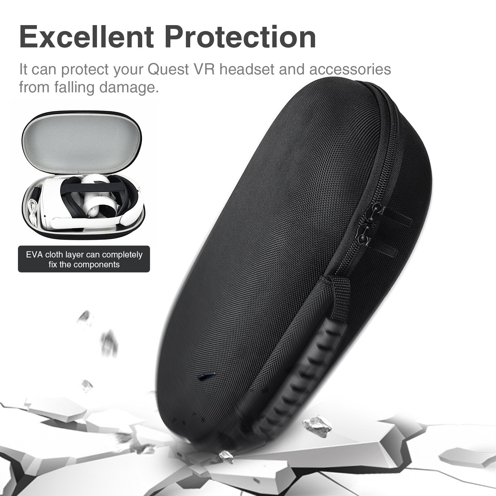 Portable Storage Box For Oculus Quest 2 Vr Glasses&Headset EVA Travel Carrying Case For Oculus Quest 2 Accessories Protector Bag