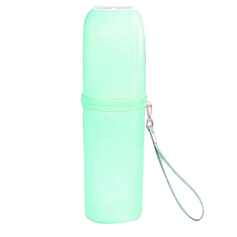 Cute Couple Travel Toothbrush Box Toothpaste Holder Protect Case Cup Storage Sanitary Ware Accessories For Travel Home: Light Green
