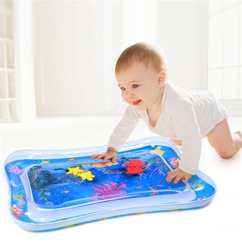 Spædbarn toddler vand legemåtte baby vandmåtte oppustelig klappet pad pude til børn uddannelse udvikle baby legetøj