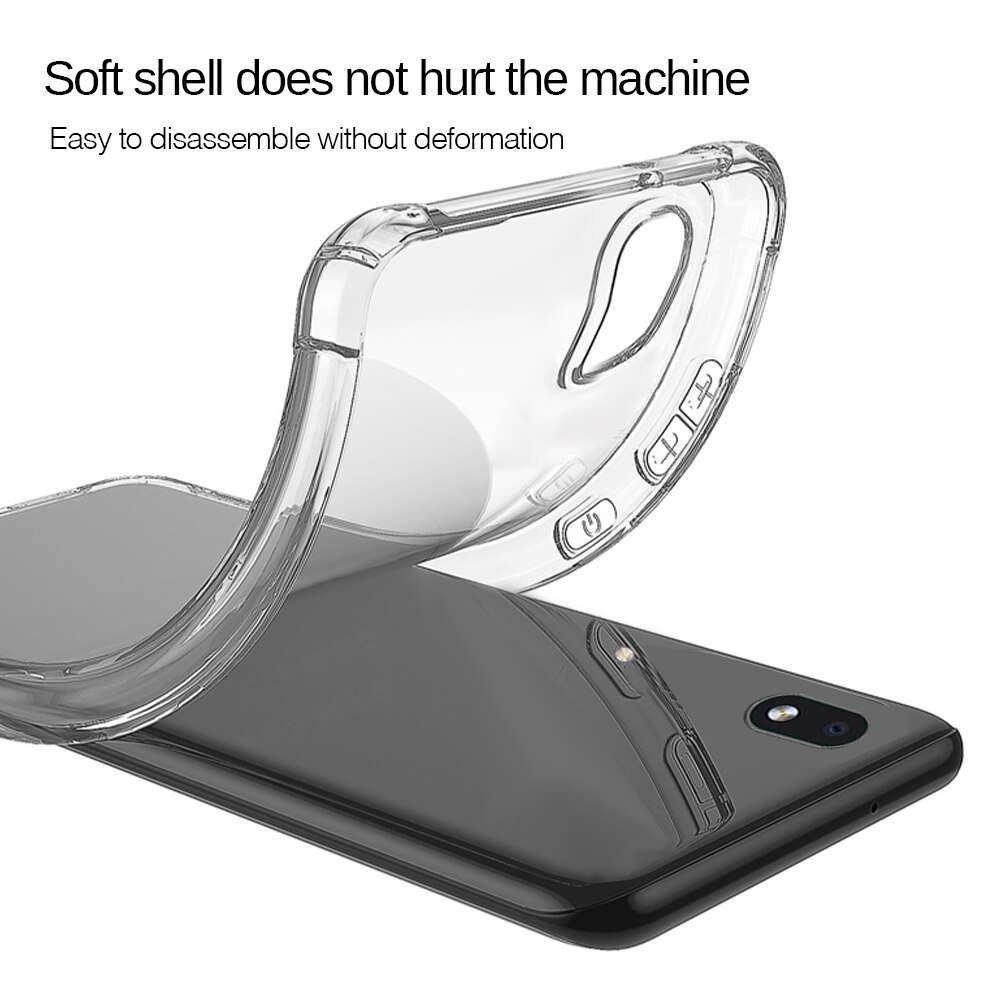 3in1 transparente caso de silicone macio para samsung galaxy a01 core 2020 sm-a013f/ds 5.3 protective protective filme de vidro protetor + lente da câmera