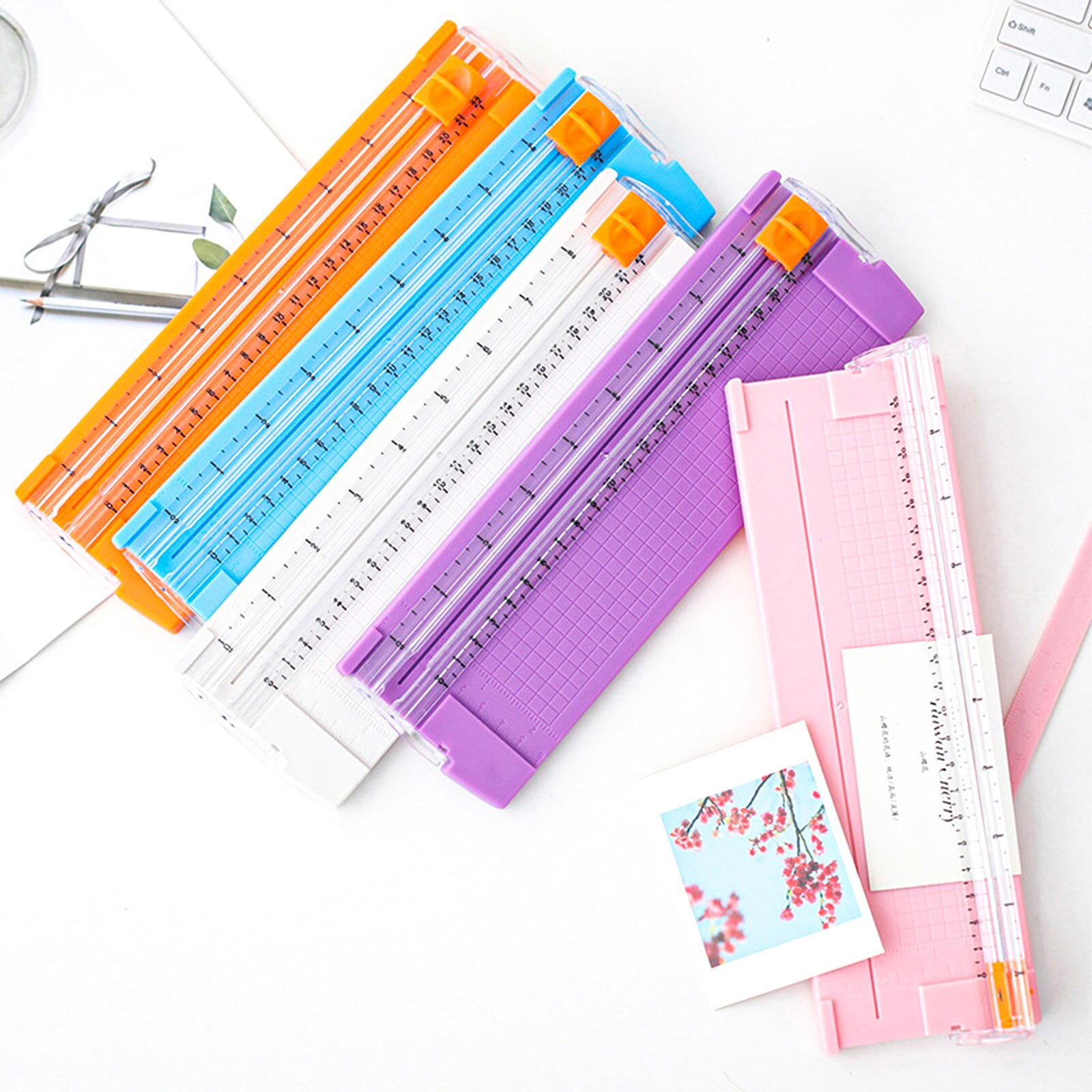 A4/A5 Precision Paper Photo Trimmers Cutters Guillotine with Pull-out Ruler for Photo Labels Paper Cutting Tool Durable