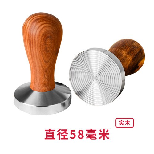 Aluminum alloy 51 mm tamping machine manual coffee powder hammer coffee barista tool machine accessories tool pad: 58mm