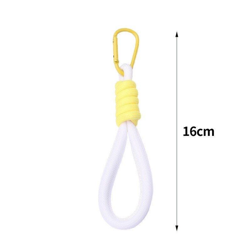 Braided Lanyard Two-color Buckle Fluorescent Color Phone Strap Bags Ornaments Rope Pendant Universal Phone Charm Keychain