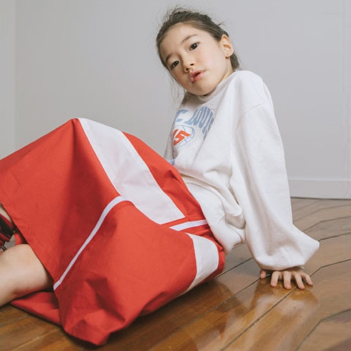 Color Block Chic jupes longues pour enfants fille 8 10 12 ans 100% coton décontracté enfants fille bas