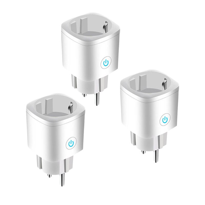EU 16A Power Monitor Timing Function Smart Plug WiFi Socket Tuya SmartLife APP Remote Control Works With Alexa Google Assistant: 3pcs