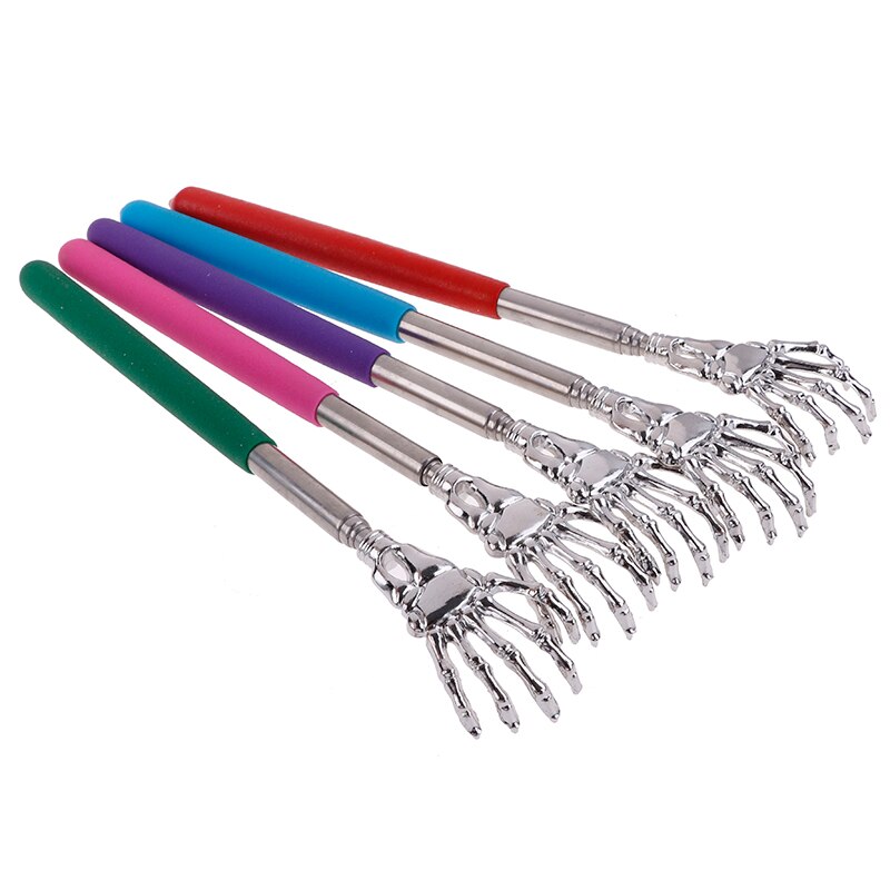 Gratte-dos télescopique réglable et extensible, en acier inoxydable, Anti-démangeaison, griffe Flexible, produits de santé