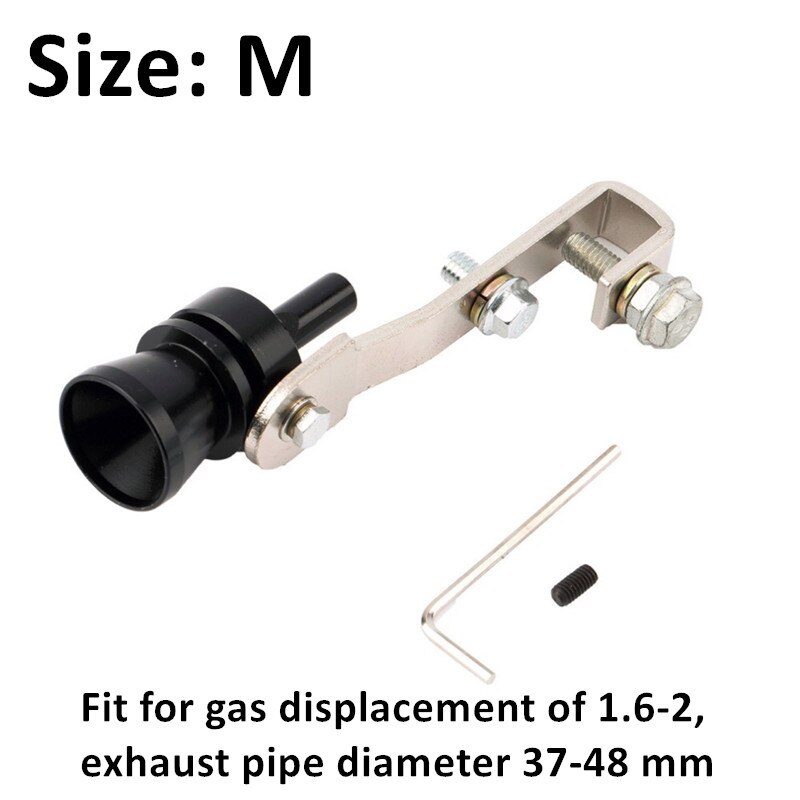 Turbo Sound Car Turbo Whistle Muffler Car Exhaust Sound Booster Turbo Simulator Auto Tuning Accessories Nozzles For Muffler: CA380-B-M
