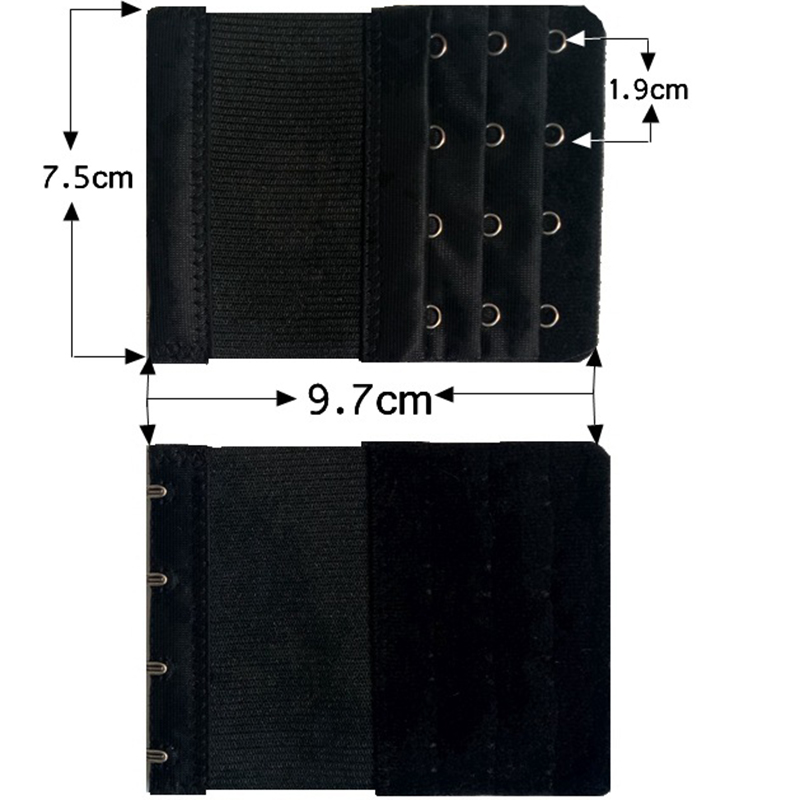 3 stk bh-forlengere stroppspenneforlengelse 3 rader 4 kroker dame-bh-forlengerforlengere stropper undertøy 5 farger  n92 z44
