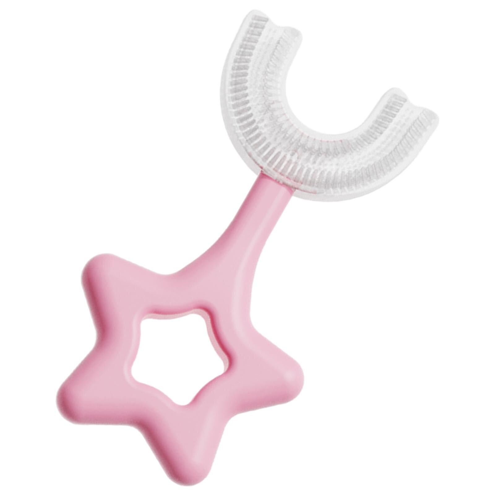 Children U-Shape Manual Training Tooth Brush ,Easily Brush Your Kid'S Teeth: age 2 to 6 Pink