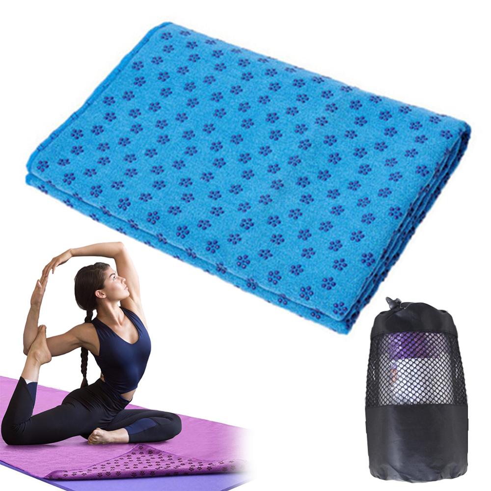 Skridsikker yoga håndklæde sport fitness rejse træning yogamåtte dække håndklæde tæppe skridsikre pilates yoga håndklæde