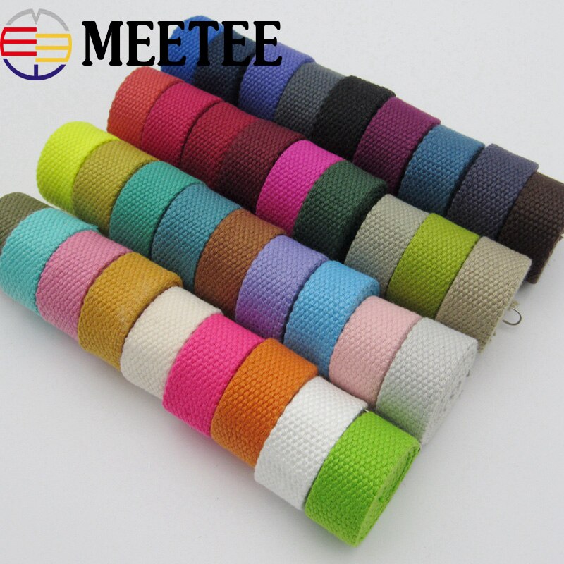 8Meter Meetee 20mm Leinwand Baumwolle Gurtband für Rucksack Band Band DIY Band Voreingenommenheit Bindung Kleidung NäHenne Zubehör