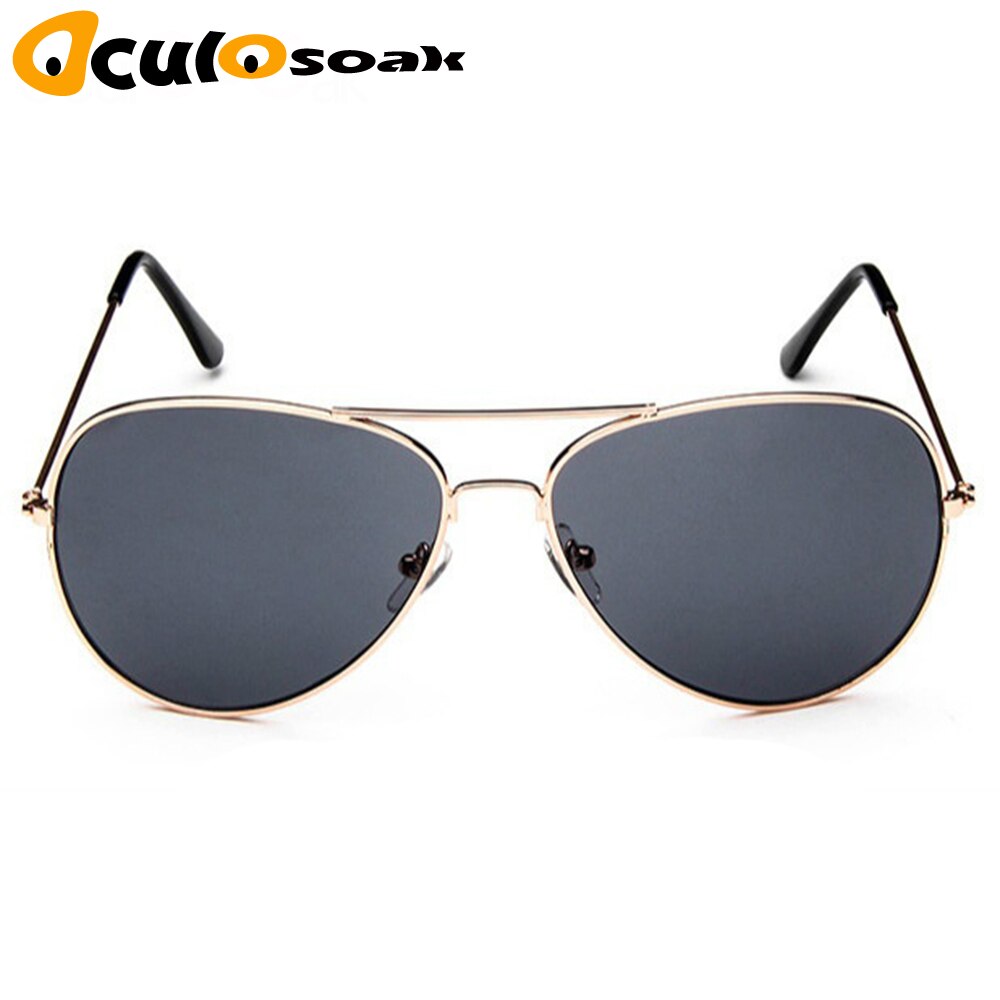 Classic Clear Glazen Goud Frame Vintage Zonnebril Vrouwen Mannen Optische Luchtvaart Brillen Transparant Clear Oculos De Grau: Gold gray