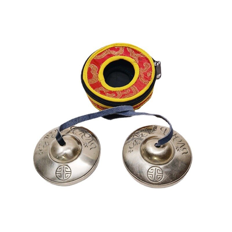 Tibetaanse Tingsha Meditatie Bell Zuiverende Yoga Bekkens Met Band Voor Yoga Gebed Zingen En Spirituele Mantra Rituelen: 7.5cm / bell with bag