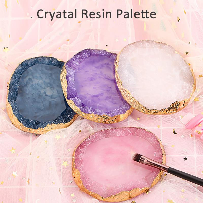 1Pcs Resin Stone Nail Palet Natuurlijke Nail Color Mixing Palet Gel Nagellak Tekening Plank Kleur Verf Palet Diy nail Art