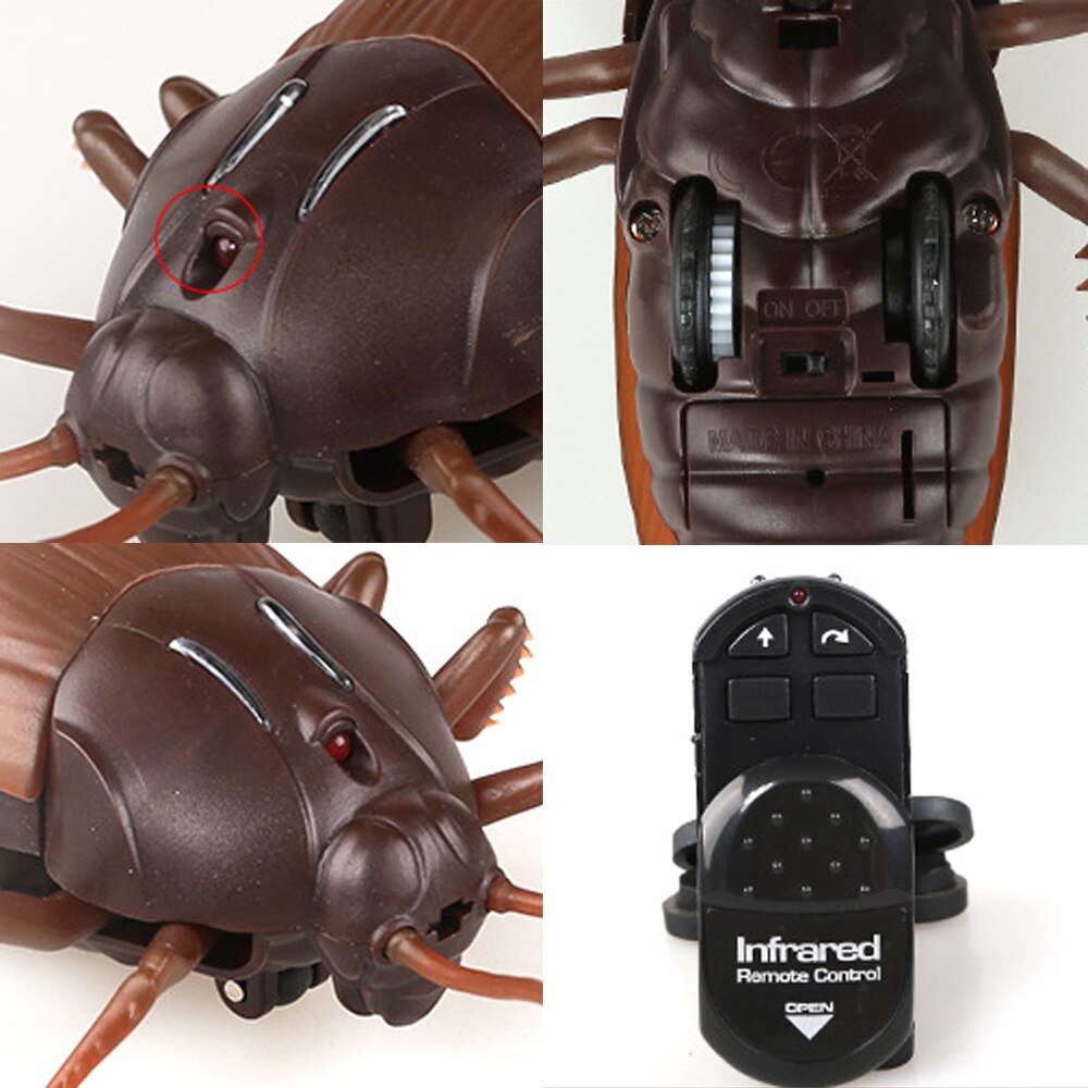 External remote control insect crawling toy simulation red horror creepy Halloween funny