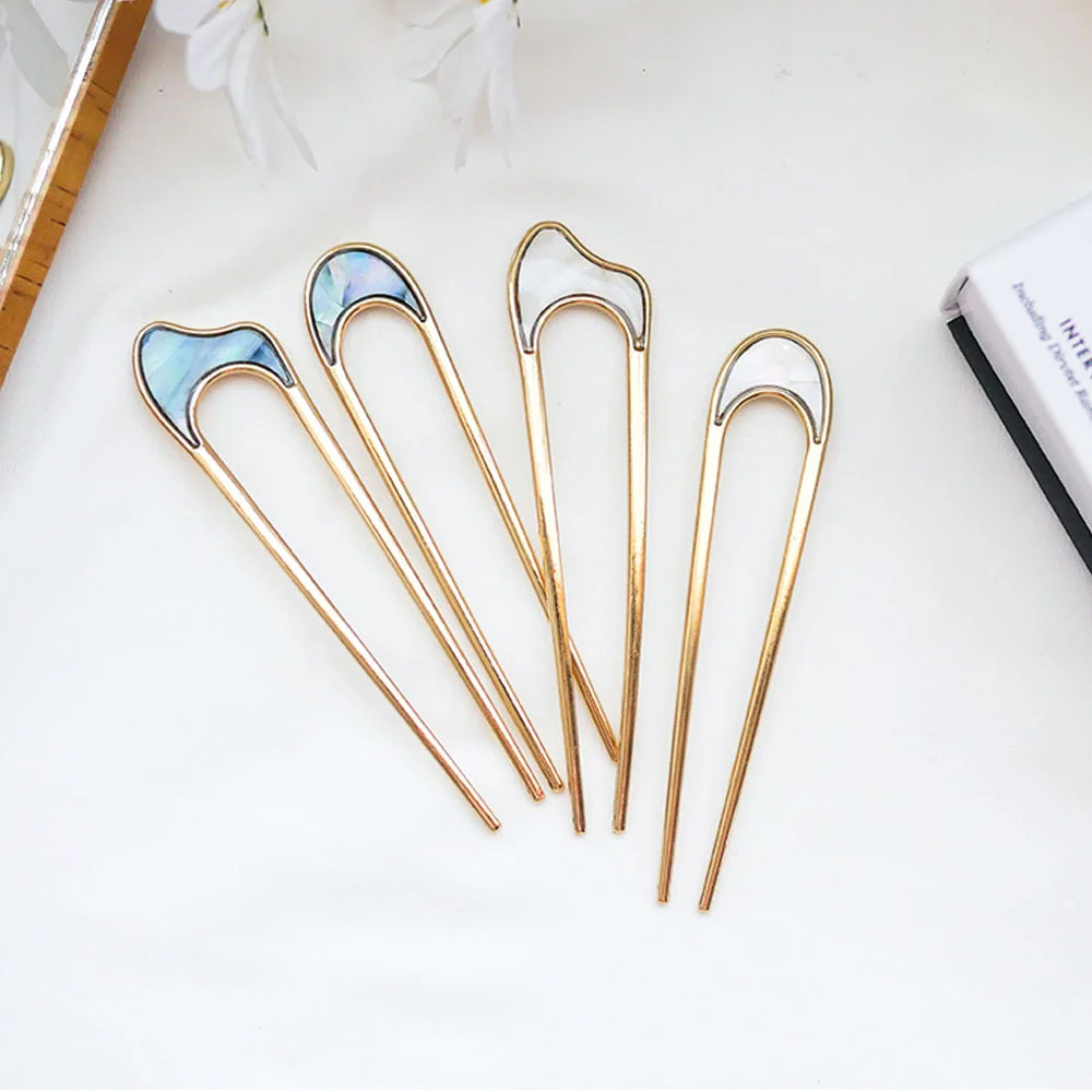 Horquilla en forma de U, accesorio para el cabello Simple y a la , pasador de pelo francés, horquilla china, horquilla en forma de U, accesorios para el cabello