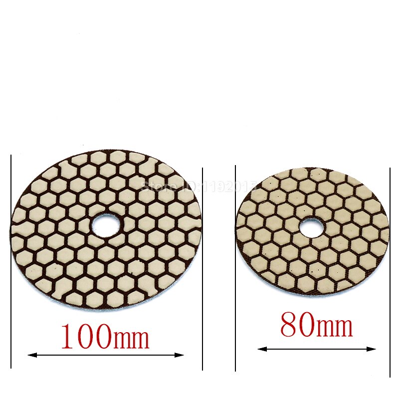 Ztdplsd 1pc 80mm 100mm torrslipskiva polering putsskivor diamant våt flexibel dyna marmor sten keramiska plattor finish glas