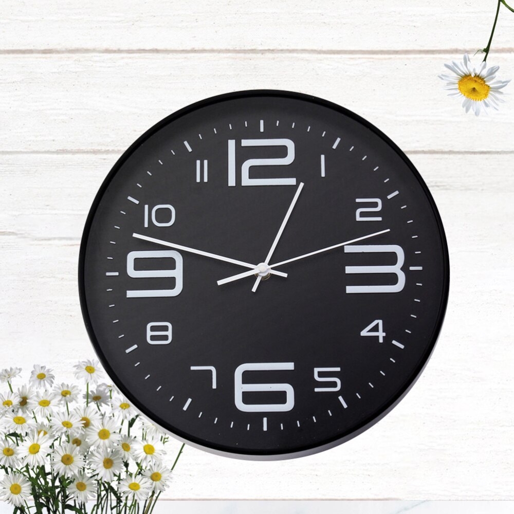 1Pc DIY Wall Clock Digital Acrylic Hanging DIY Clock for Living Room Office Without Battery (Black)