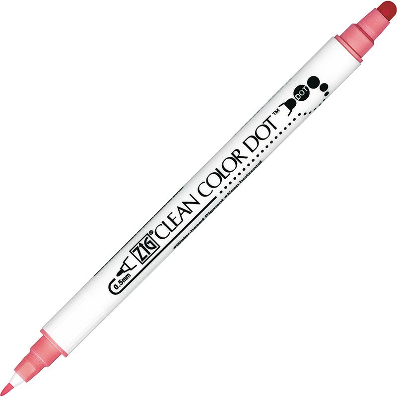 1pc japonia Zig KURETAKE czysty kolor kropka TC-6100 podwójna głowa metaliczny kolor Marker akwarela pióro malowane pędzelek artystyczny okrągły znaczek