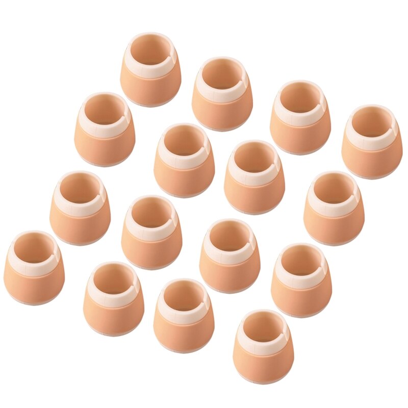 16 stuks siliconen tafel stoel voetbeschermer vloerbeschermer meubelpoot onderkant anti-kras antislip beschermdoppen voetbeschermer: O-1