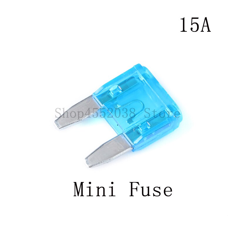 20 stk blandet minibladesikring sinklegering og plastmateriale 5a 7.5a 10a 15a 20a 25a 30a 40a sett til bilbil: 20 stykker 15a