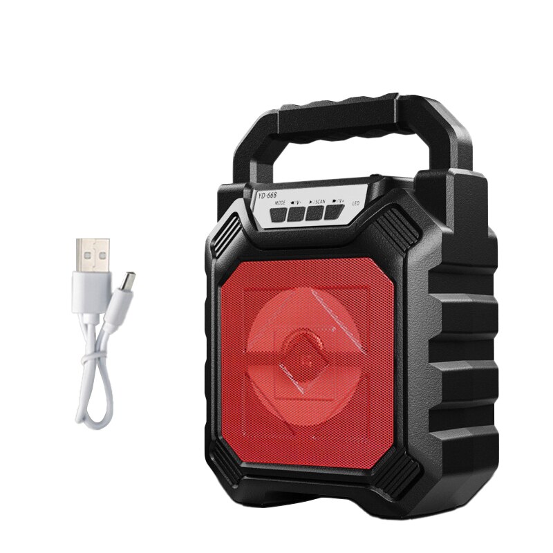 Bluetooth Speaker Waterdicht Voor Pc Computer Speakers Subwoofer Met Microfoon Grote Boom Box Volume Speaker Music Center Radio: red