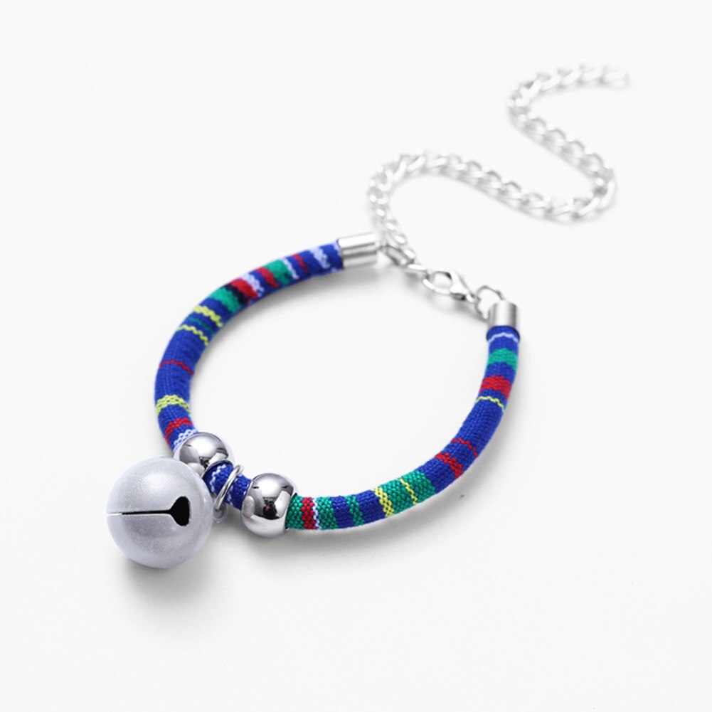 Réglable chat cloche collier chiot collier décor chaton colliers accessoires pour animaux de compagnie cou sangle collier de sécurité: Royal Blue