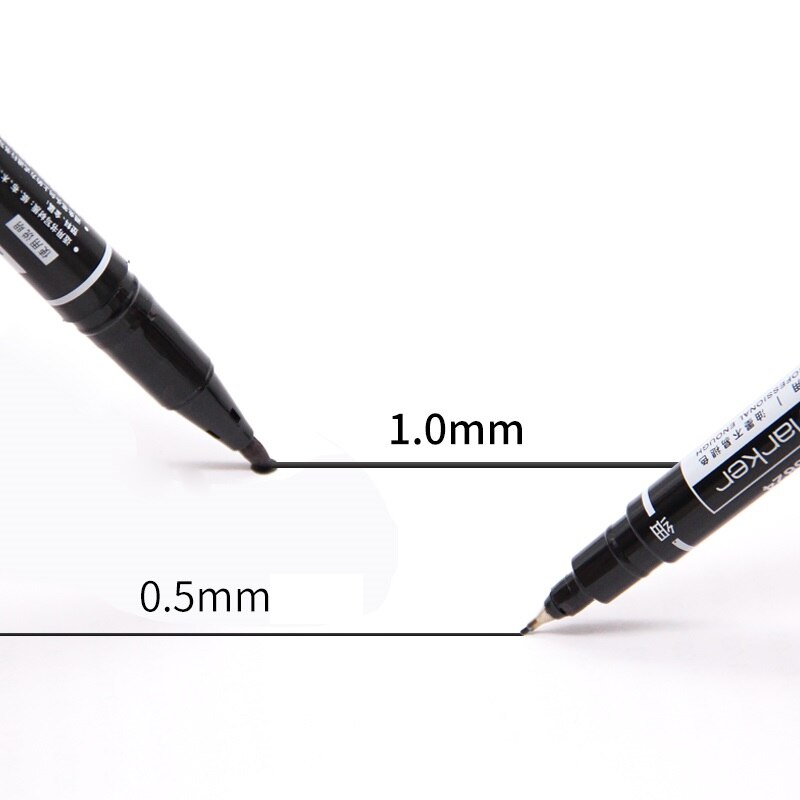 3 sztuk atrament na bazie oleju permanentny kolorowy znacznik pogrubiony cienki rysunek malarstwo czarny niebieski czerwony na CD tkaniny drewna biuro szkoła A6537