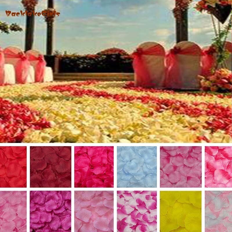 Bgw 2197ht 1000 Stuks Rozenblaadjes Bruiloft Accessoires Petalos Rosa Bruiloft Decoratie Kunstmatige Stof Bruiloft Rozenblaadjes