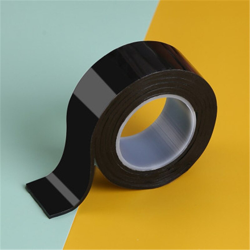 MICCK gancho todopotente de doble cara adhesivo Nano cinta sin seguimiento adhesivo lavable cinta limpiable hogar Baño estante de almacenamiento: Black