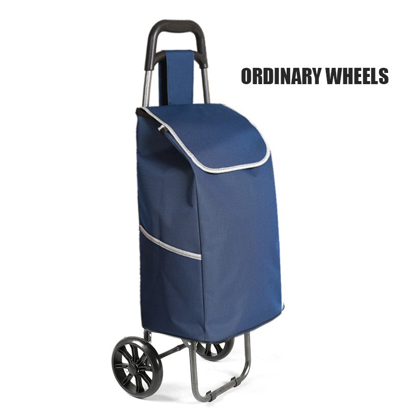 Shopping cart folding portable grocery cart luggage cart trolley trailer small hand cart home elderly