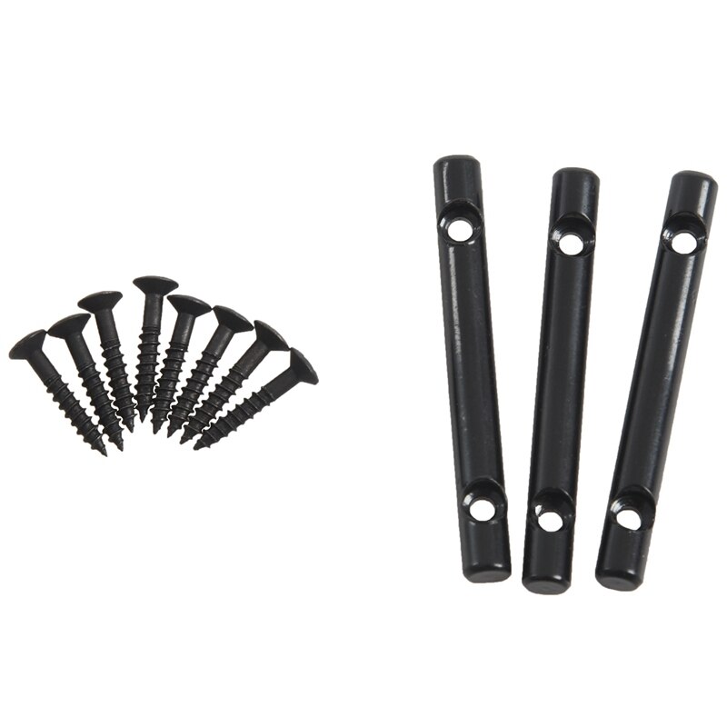 Guitar String Tree Gidsen String Retainer Bar Voor Strat Tele Gitaar Vervangende Onderdelen, Zwart (Pak Van 4)
