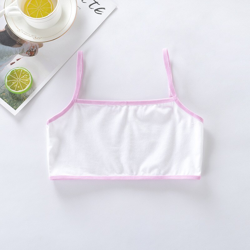 4Pcs Girls bra vests student developmental children girls bra cotton sling tube top teen underwear puberty training bra