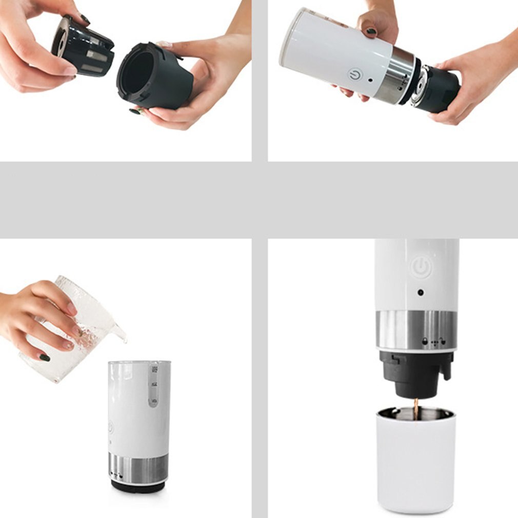 Portable Automatic Small Coffee Machine Hand Held Home Office Car Outdoor Capsule Coffee Maker USB Coffee Machine