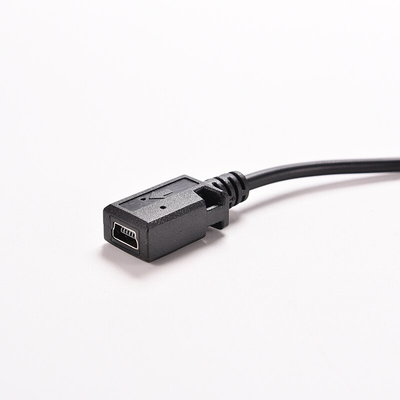 10cm Mini USB Female To Micro USB Male Connector Data Transfer Cable For Phones MP3 MP4 0.1M Black Color