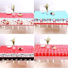 1 Pcs 120*180 Cm Kerst Tafelkleed Diner Party Nieuwjaar Gedrukt Rechthoek Pvc Tafelkleed Kerst Tafel Dekken decoraties